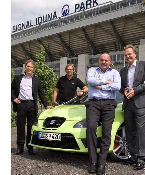 „Der BVB heißt Seat als neuen Champion Partner herzlich willkommen, unsere Unternehmen passen hervorragend zueinander“, sagt der Vorsitzende der BVB-Geschäftsführung Hans-Joachim Watzke.  Foto: Seat/Auto-Reporter.NET